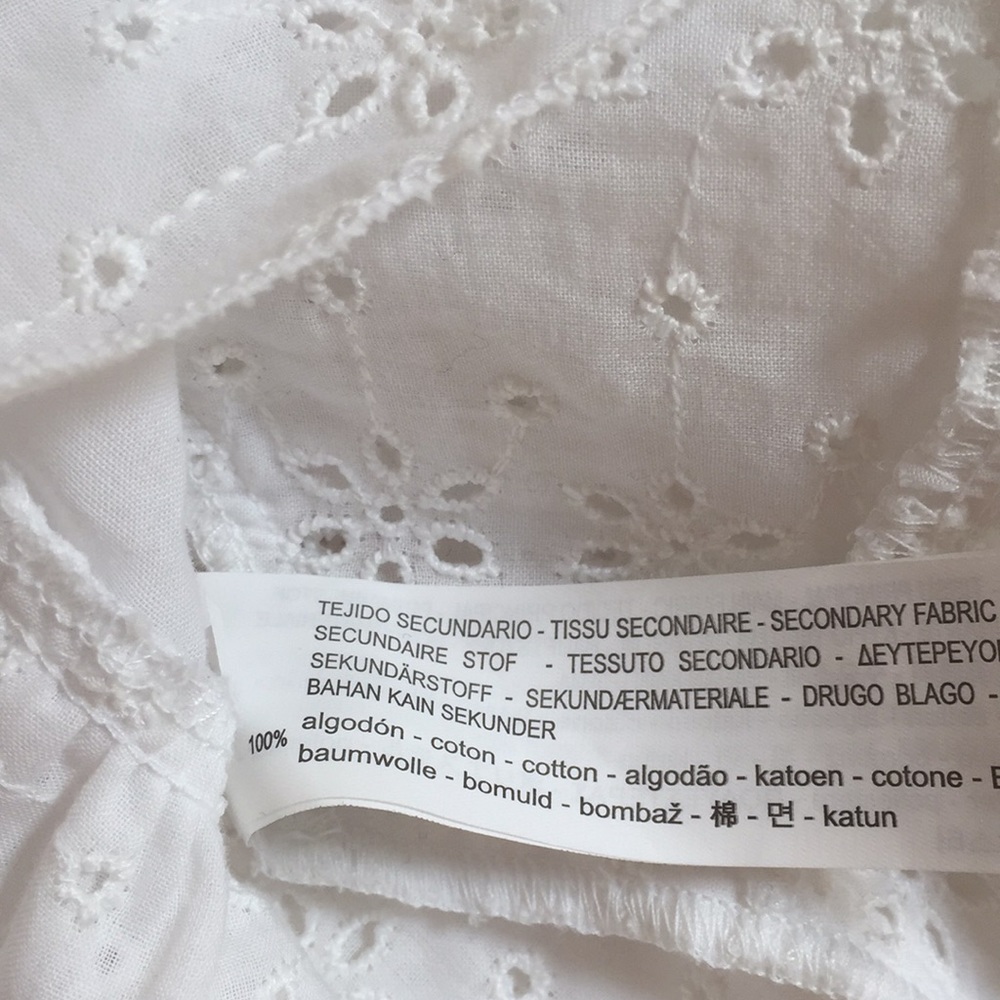 Zara Embroidered Top with Ruffle Trim - Picture 7 of 7